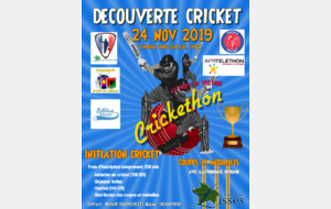Crickethon - Découverte cricket (Téléthon2019) à Lisses
